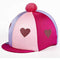 Glitter Hearts Pom Pom Lycra Hat Cover
