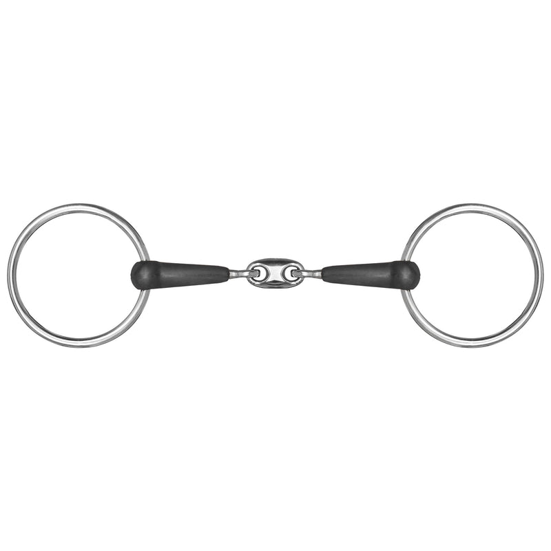 Double Jointed Rubber Snaffle Bit